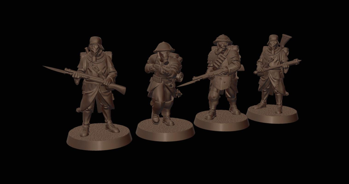 Trenchers - 3D Printed Miniature - Grimdark - Wargaming