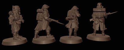 Trenchers - 3D Printed Miniature - Grimdark - Wargaming