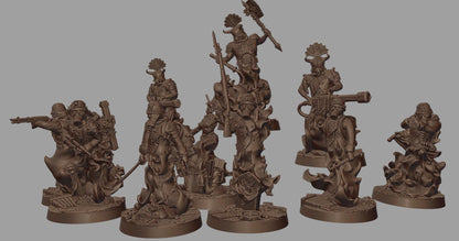 Ghosts of the Past Sins Warband - 3D printed Grimdark Miniature