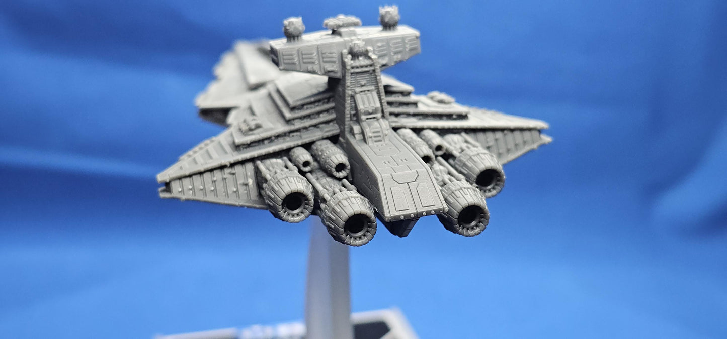 Star Wars Armada Venator class star destroyer Imperial refit – Length:165mm High-Detail 3D Printed Model