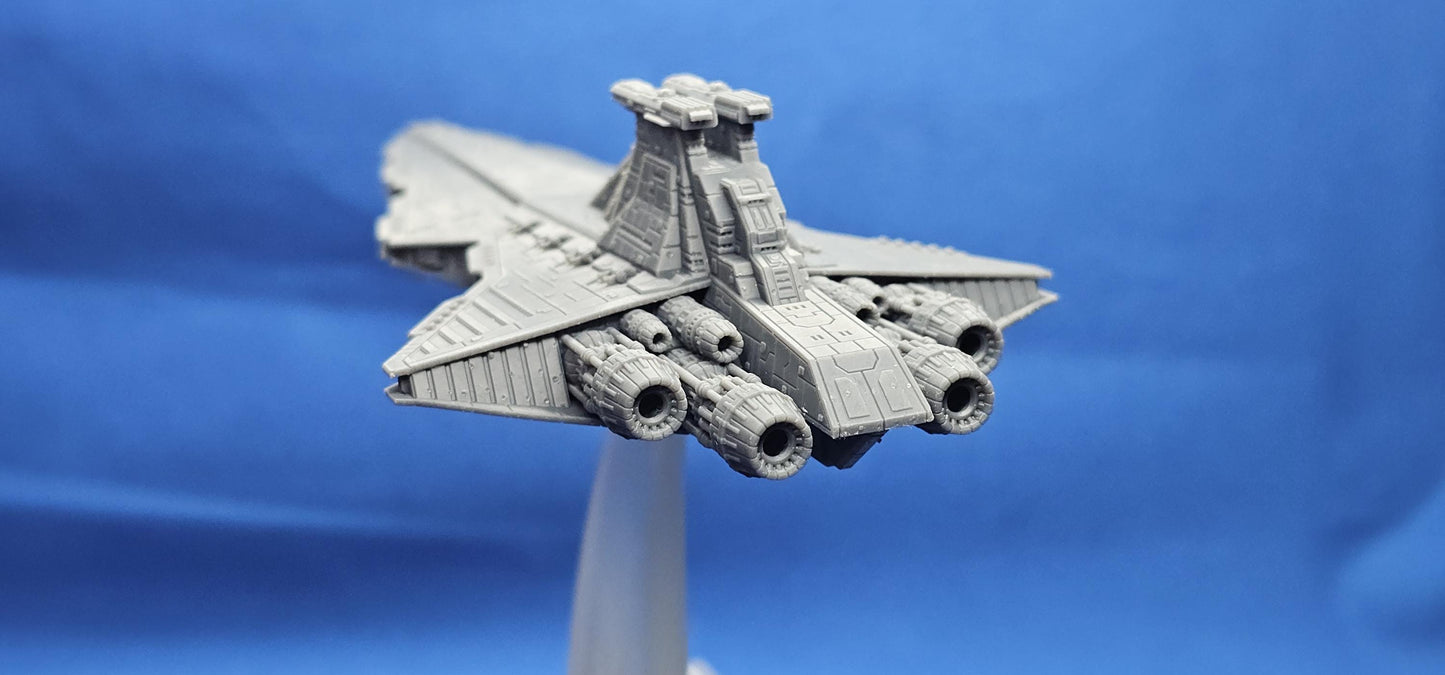 Star Wars Armada Republic Venator Star Destroyer – Length:165mm High-Detail 3D Printed Model