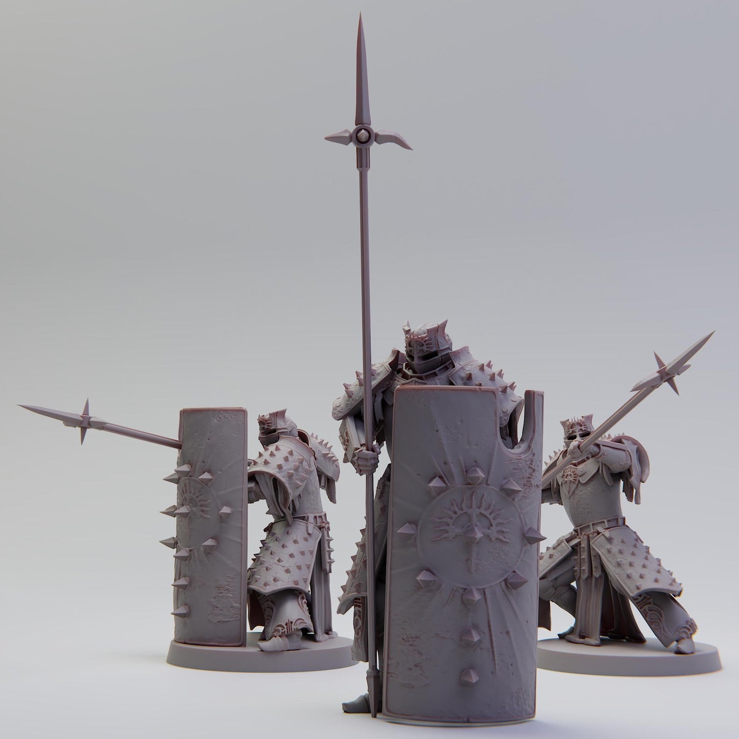 Knights of Ebon Cathedral - 3D printed miniature  - Wargaming - Trench Grimdark