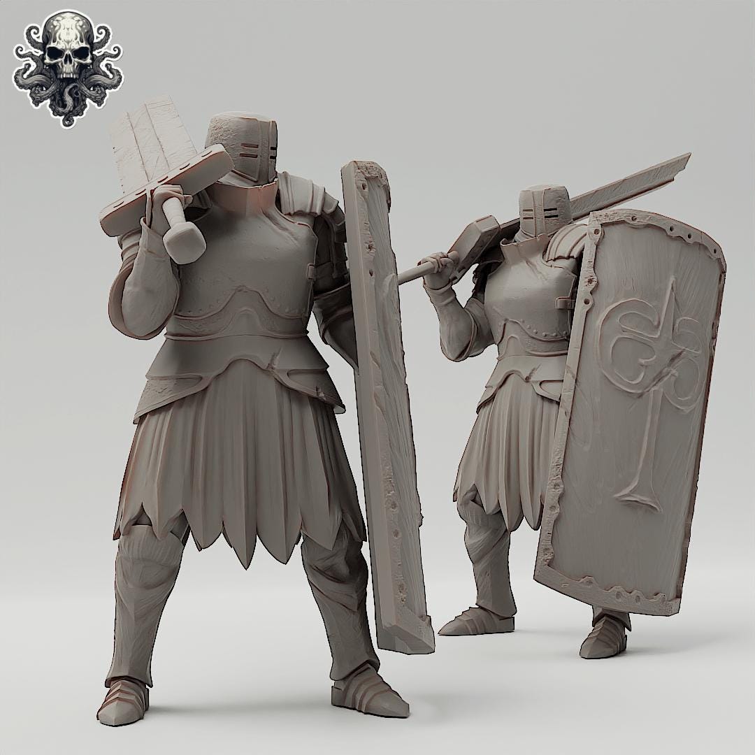 Knights of the Realms - 3D printed miniature  - Wargaming - Trench Grimdark