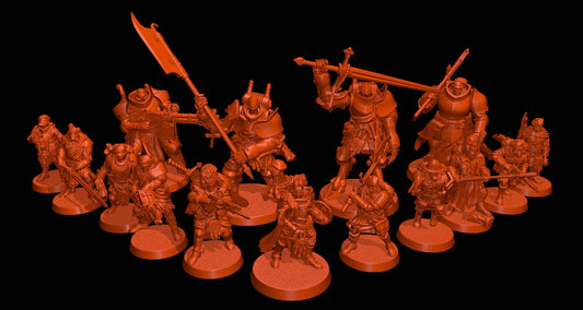Trench Warfare  Highlanders warband - 15x Grimdark miniature - 3D printed models - Wargaming