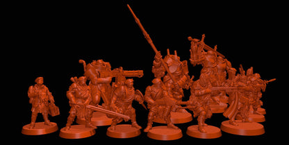 Highlanders warband - 15x Grimdark miniature - 3D printed Grimdark Miniature