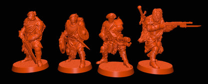 Highlanders warband - 15x Grimdark miniature - 3D printed Grimdark Miniature