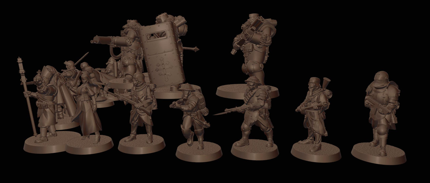 Trenchers - 3D Printed Miniature - Grimdark - Wargaming