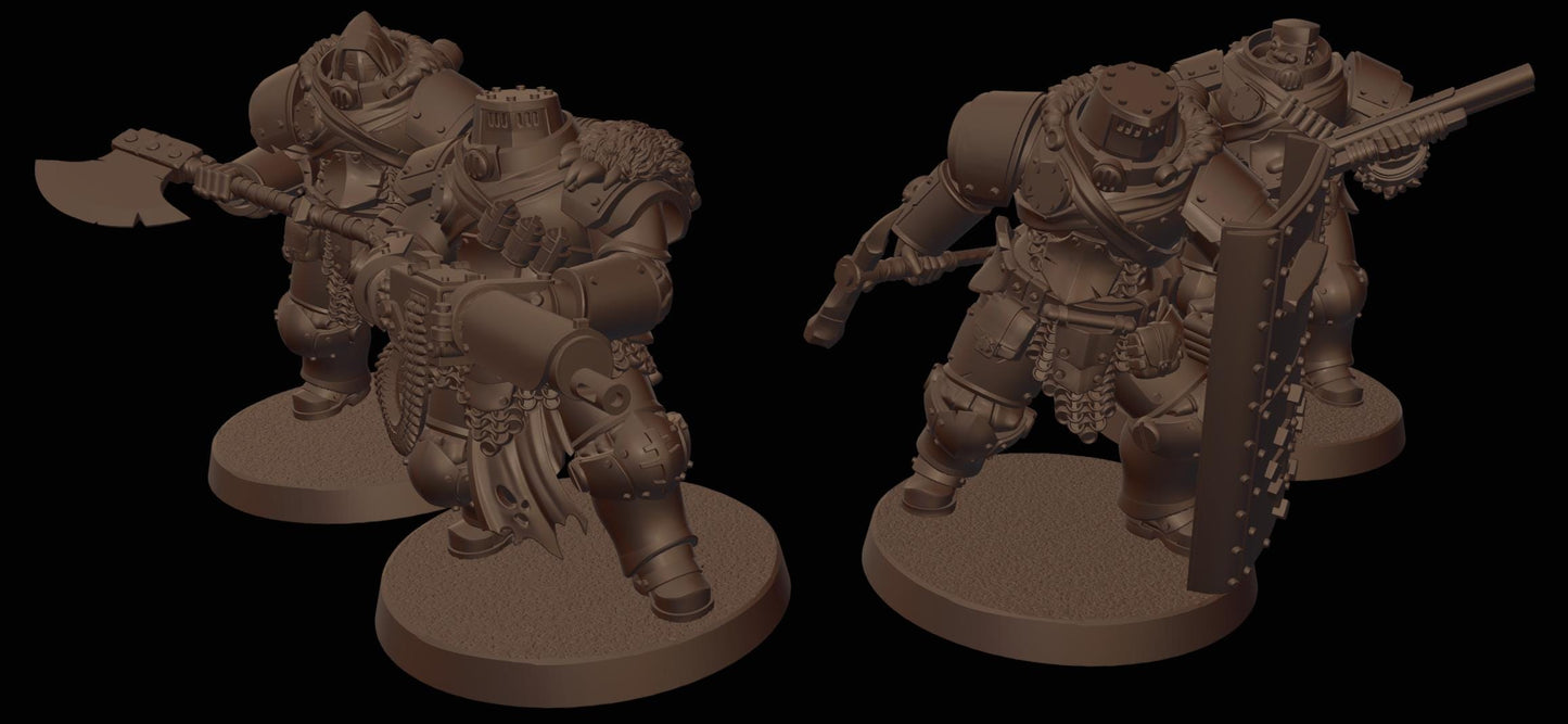 Trenchers - 3D Printed Miniature - Grimdark - Wargaming