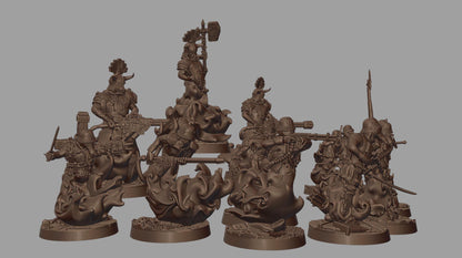 Ghosts of the Past Sins Warband - 3D printed Grimdark Miniature