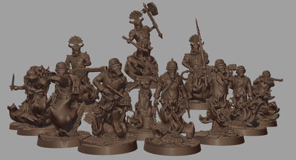 Ghosts of the Past Sins Warband - 3D printed Grimdark Miniature
