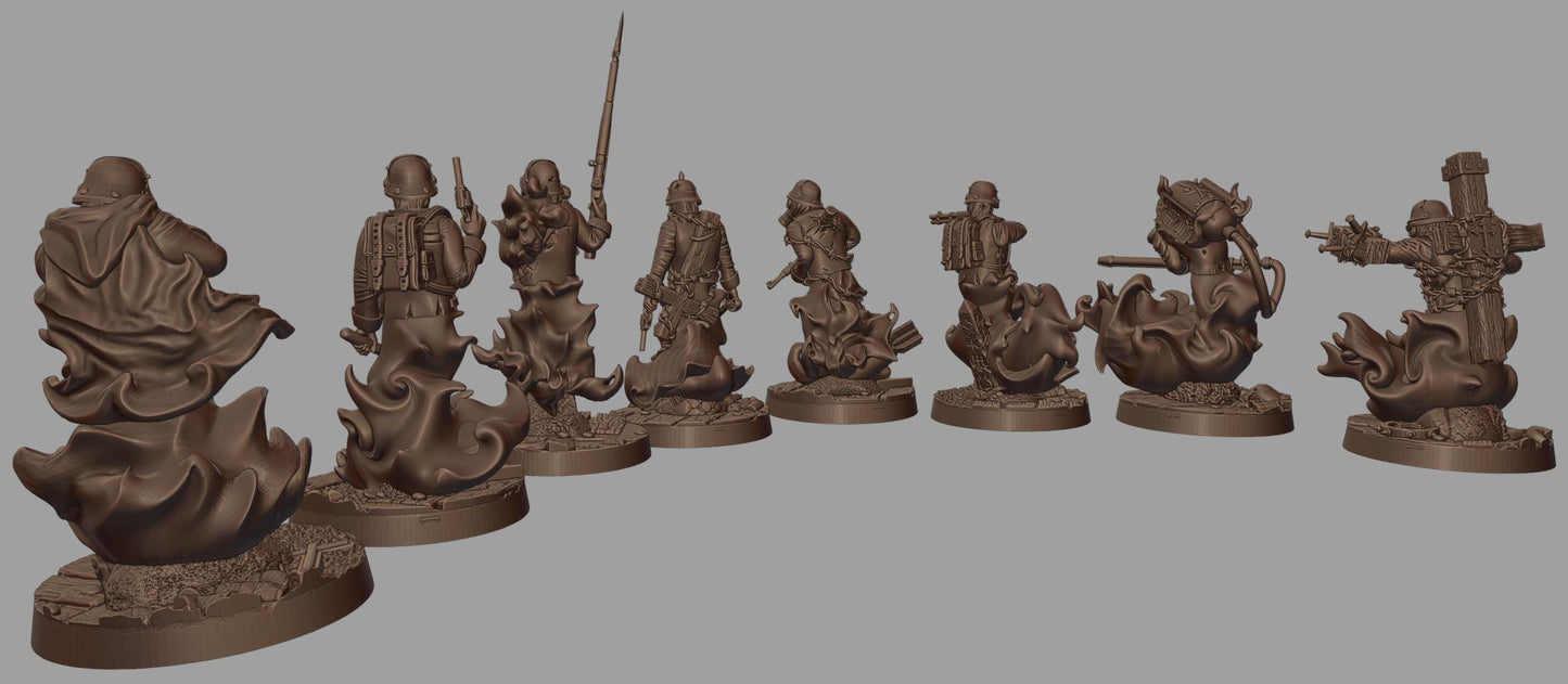 Ghosts of the Past Sins Warband - 3D printed Grimdark Miniature
