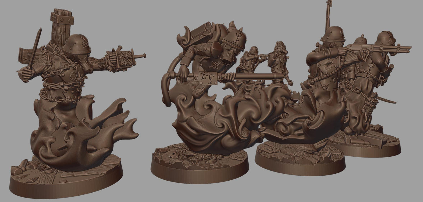Ghosts of the Past Sins Warband - 3D printed Grimdark Miniature