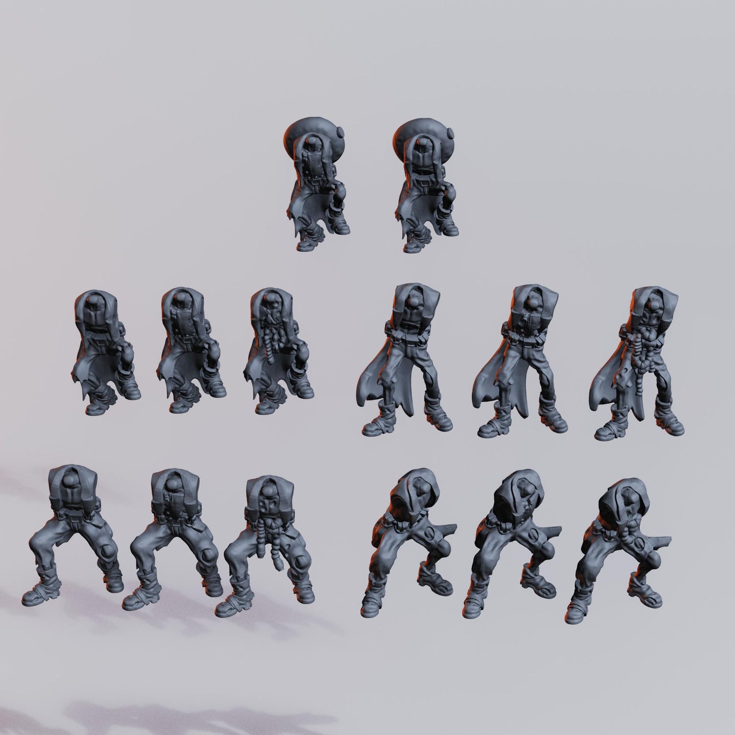Trench Braindeads  - 3D printed miniature  - Wargaming - Trench Grimdark