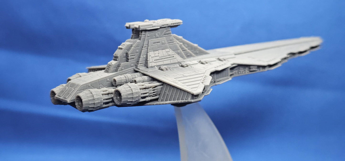 Star Wars Armada Republic Venator Star Destroyer – Length:165mm High-Detail 3D Printed Model