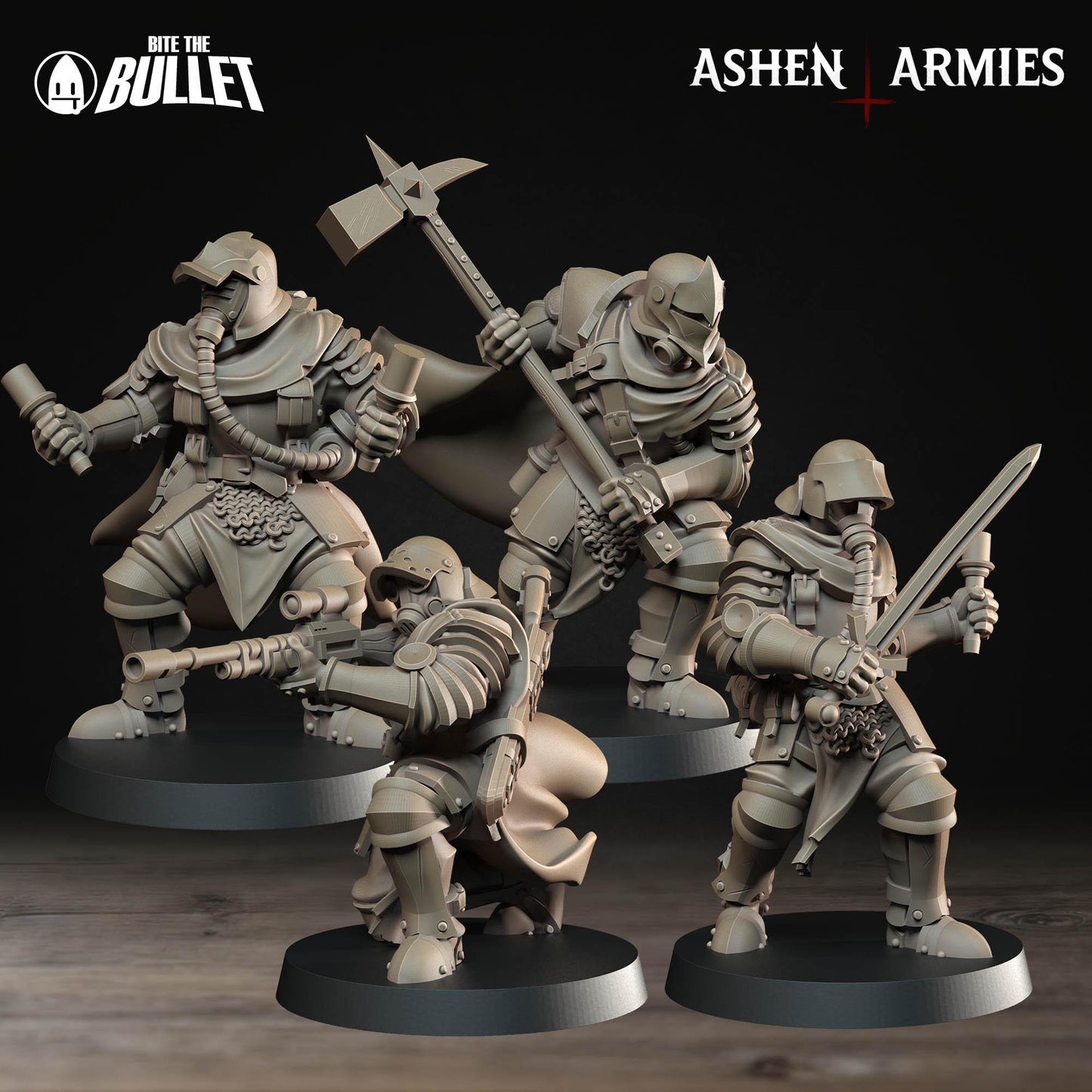 Sanctified Legion - Ashen Armies - 3D printed miniature  - Wargaming - Trench Grimdark