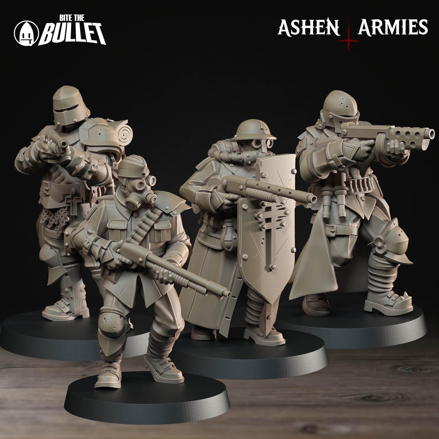 Sanctified Legion - Ashen Armies - 3D printed miniature  - Wargaming - Trench Grimdark