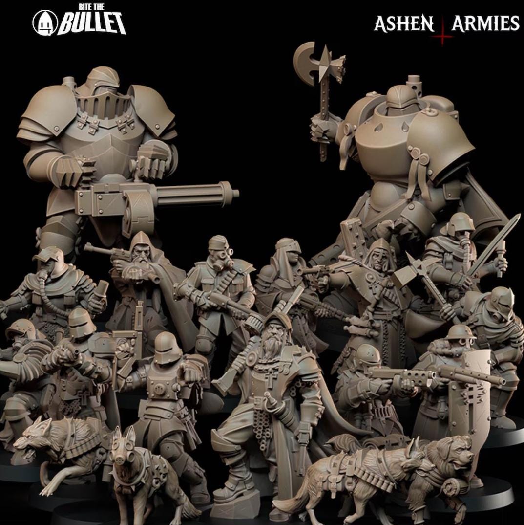 Sanctified Legion - Ashen Armies - 3D printed miniature  - Wargaming - Trench Grimdark