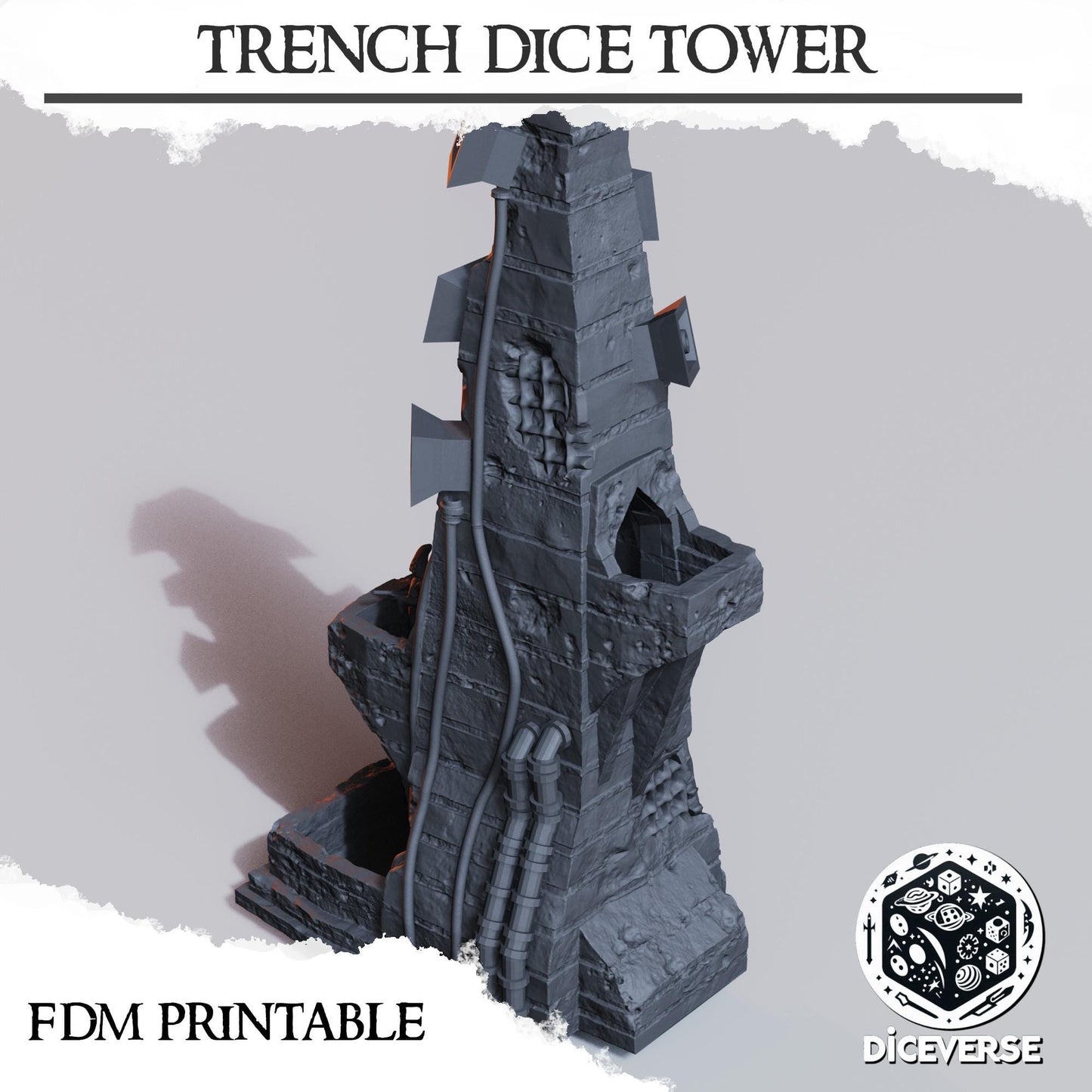 Trench Dice Tower Terrain by Diceverse