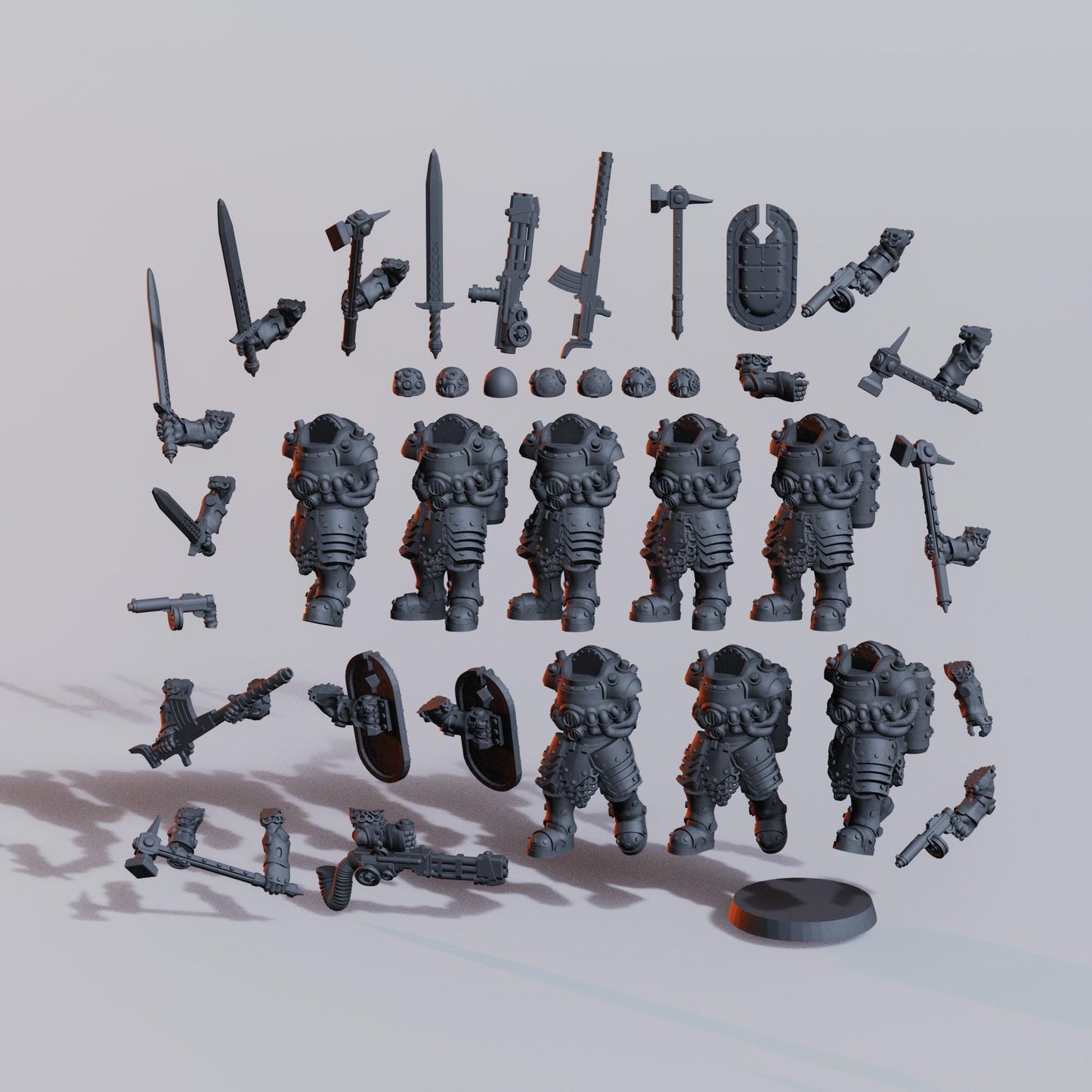 Naval Heretic Warband  16x Grimdark Miniatures | 32mm Resin Wargaming | Trench Warfare Tabletop Proxy Set
