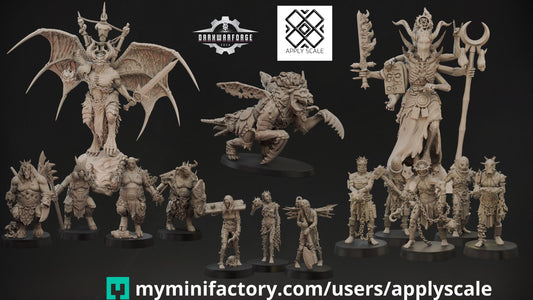 Trench Warfare The Court warband by Applyscale  15pcs Resin Miniatures  Grimdark Army Set  32mm Wargaming
