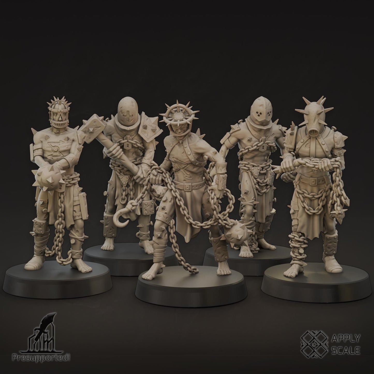 The Court warband by ApplyScale - 15pcs Grimdark Miniatures - 3D printed Grimdark Miniature