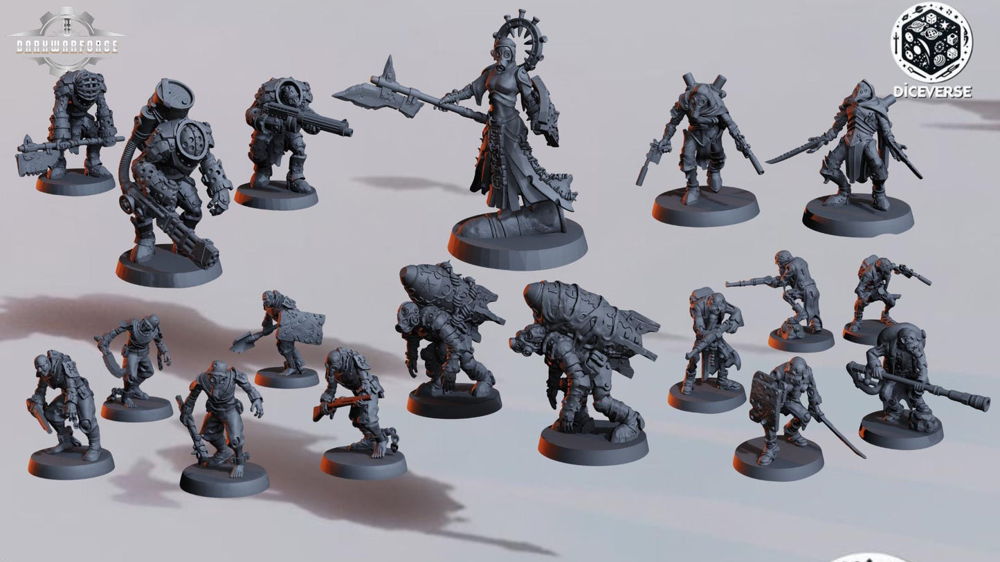 The Braindead Warband by Diceverse - 17x Grimdark miniature - 3D printed Grimdark Miniature