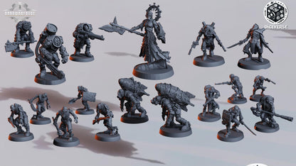 The Braindead Warband by Diceverse - 17x Grimdark miniature - 3D printed Grimdark Miniature