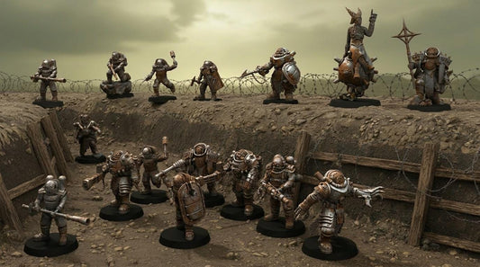 Naval Fanatics Warband - Diceverse - 19x Grimdark Miniatures - 32mm Wargaming - Trench Warfare - Tabletop Proxy Set