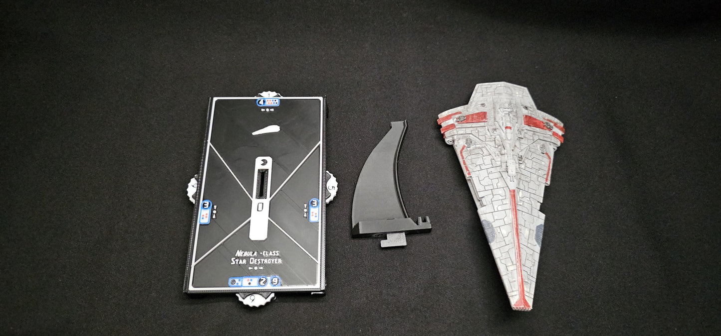 Star Wars Armada New Republic Nebula-class Star Destroyer – Length:154mm High-Detail 3D Printed Model
