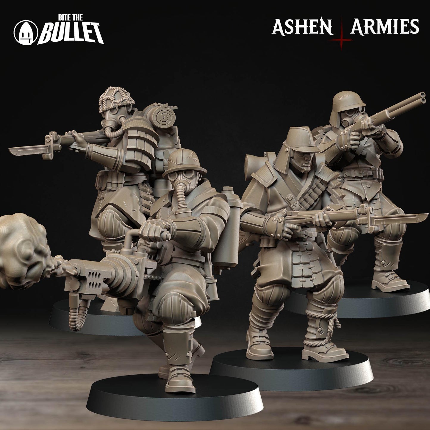Holy Shogunate by Ashen Armies compatible with Trench Crusade - 3D printed miniature  - Wargaming