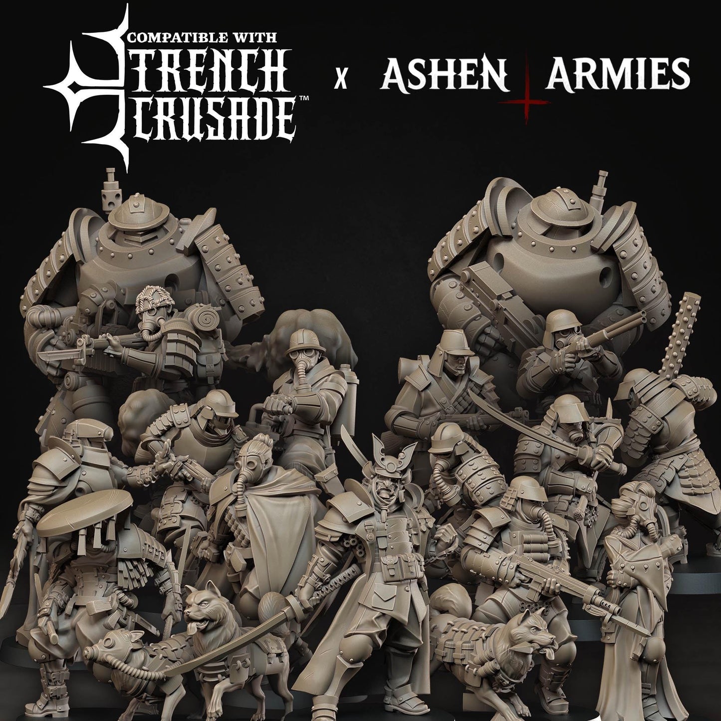 Holy Shogunate by Ashen Armies compatible with Trench Crusade - 3D printed miniature  - Wargaming