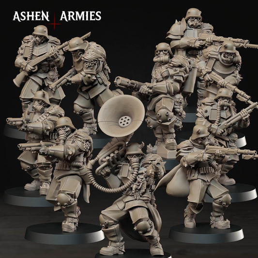 Hellbound Apostasy - Ashen Armies - 3D printed miniature  - Wargaming - Trench Grimdark