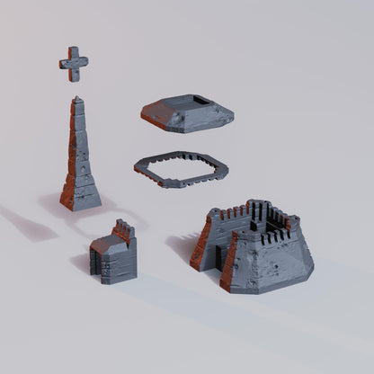 Trench Terrain Bunker by Diceverse - 3D printed miniature  - Wargaming - Trench Grimdark