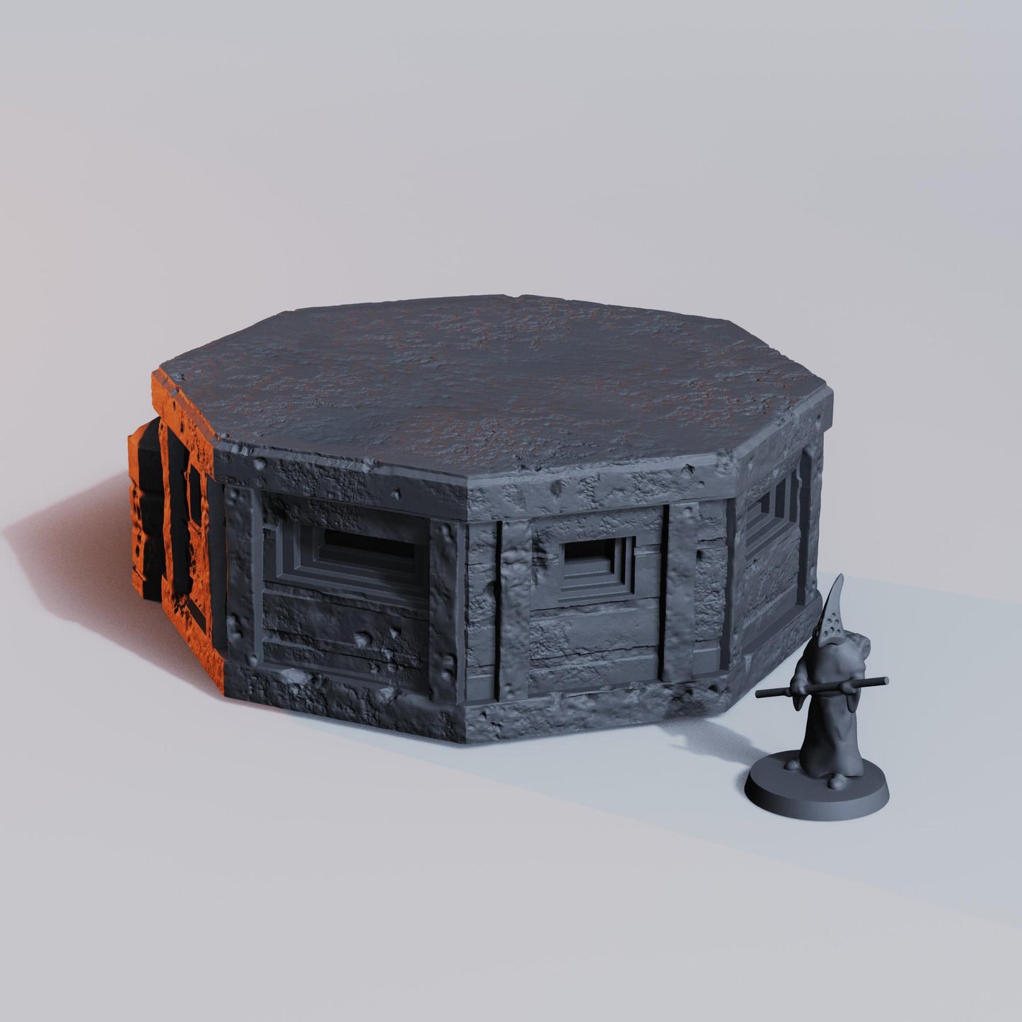 Trench Terrain - Pillbox by Diceverse - 3D printed miniature  - Wargaming - Trench Grimdark