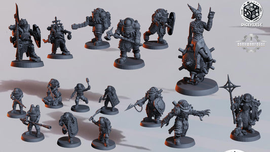 Naval Heretic Warband  16x Grimdark Miniatures | 32mm Resin Wargaming | Trench Warfare Tabletop Proxy Set