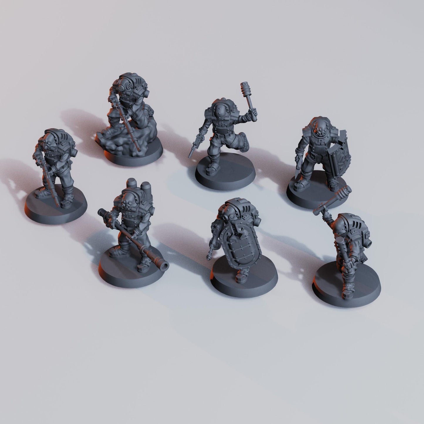 Naval Heretic Warband  16x Grimdark Miniatures | 32mm Resin Wargaming | Trench Warfare Tabletop Proxy Set