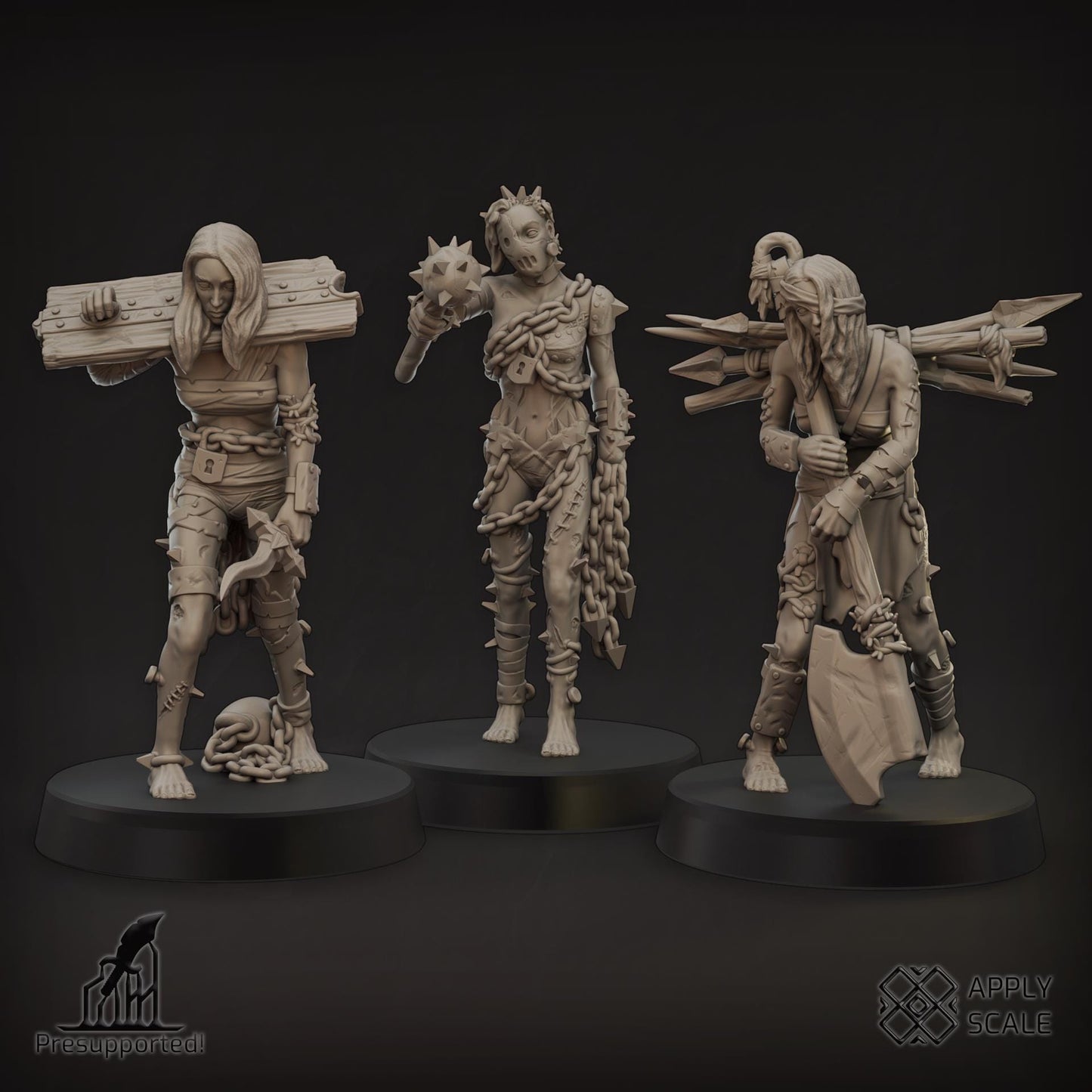 The Court warband by ApplyScale - 15pcs Grimdark Miniatures - 3D printed Grimdark Miniature