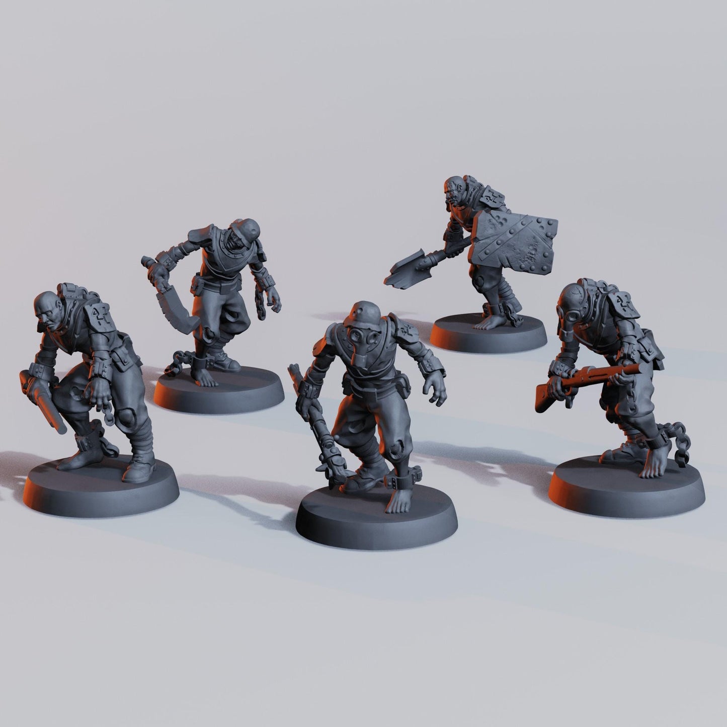 The Braindead Warband by Diceverse - 17x Grimdark miniature - 3D printed Grimdark Miniature