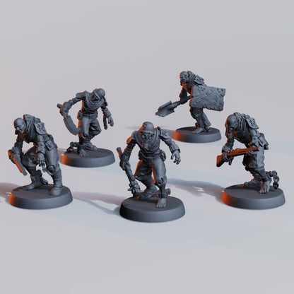 The Braindead Warband by Diceverse - 17x Grimdark miniature - 3D printed Grimdark Miniature