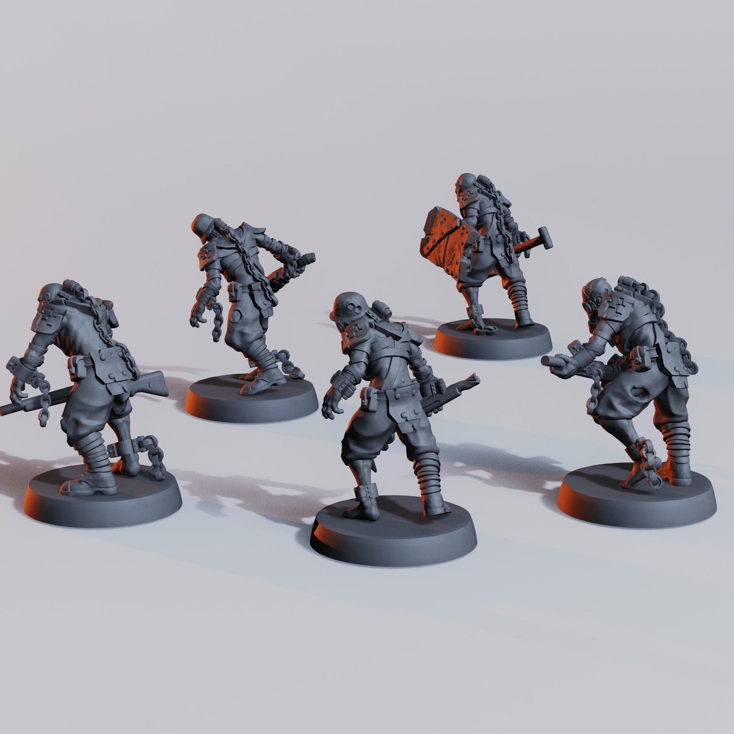 The Braindead Warband by Diceverse - 17x Grimdark miniature - 3D printed Grimdark Miniature