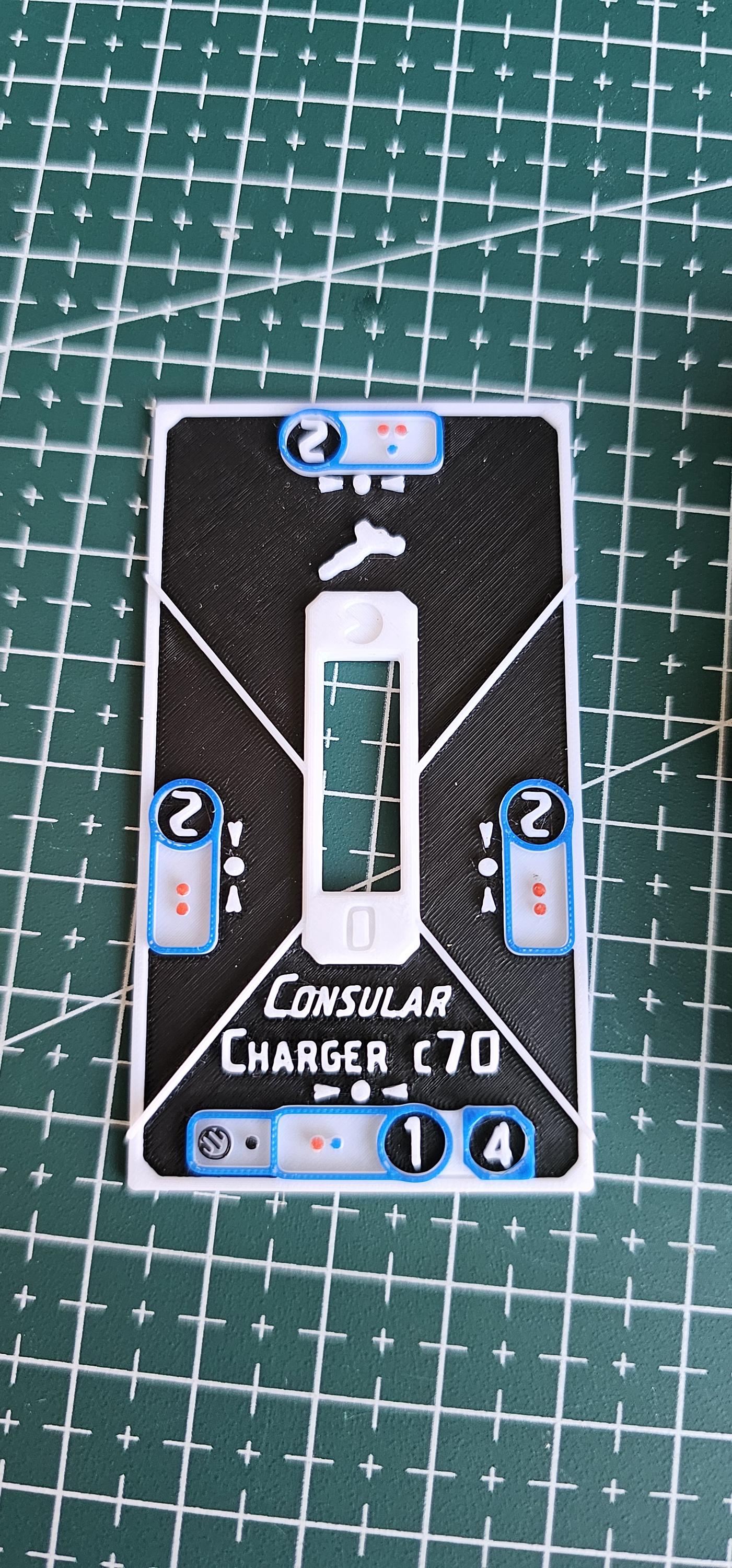 Star Wars Armada Republic Consular C70-charger – Length:54mm High-Detail 3D Printed Model