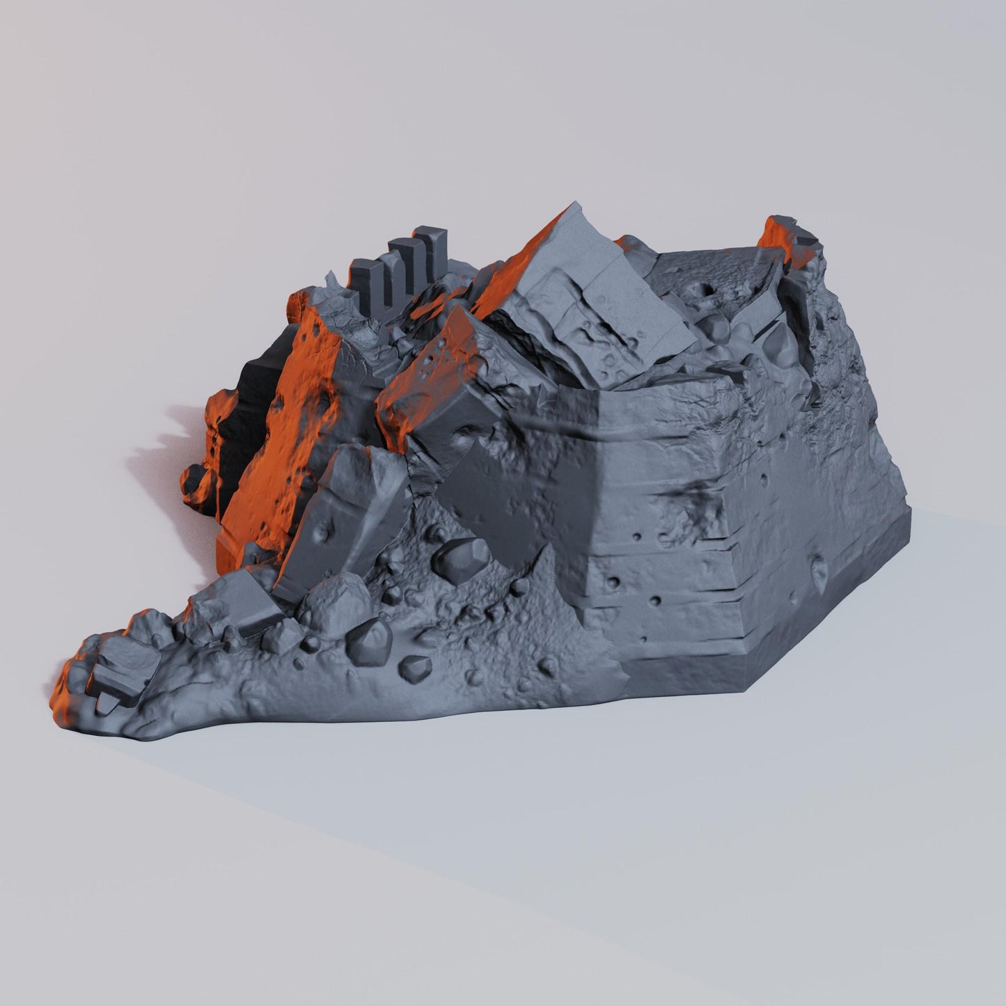 Trench Terrain Bunker Ruin -  Grimdark Trench Scenery  Tabletop Wargaming Centerpiece