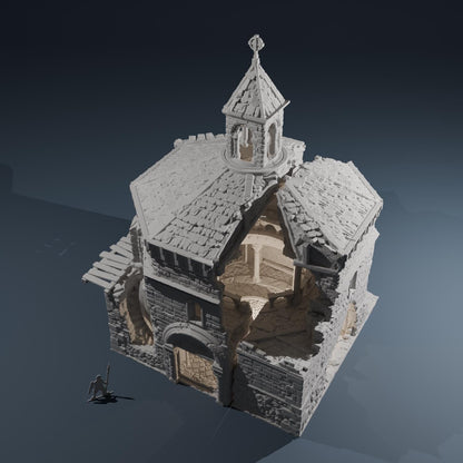 Temple ruins - Baptistery  28mm 32mm Wargaming Scenery  Trench Terrain  Tabletop Diorama - Wargame peace