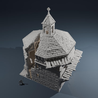 Temple ruins - Baptistery  28mm 32mm Wargaming Scenery  Trench Terrain  Tabletop Diorama - Wargame peace