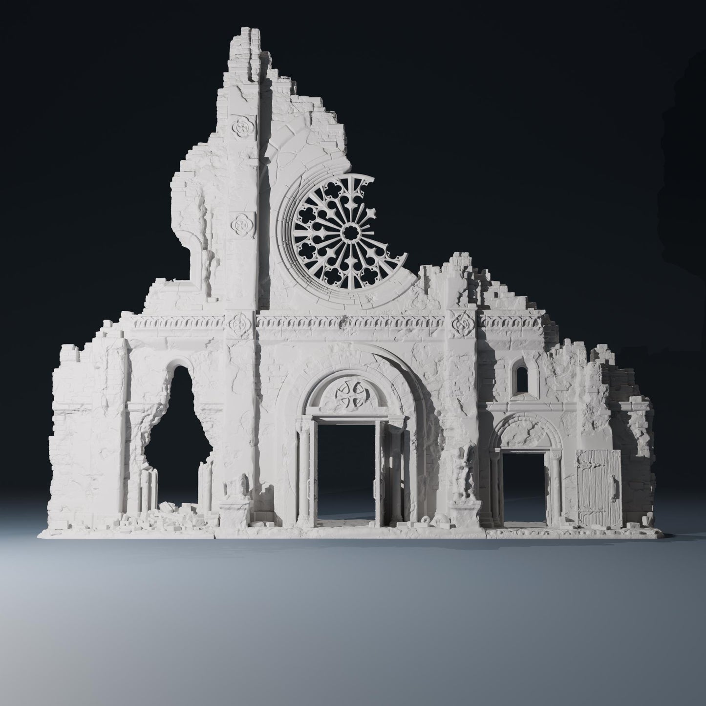 Temple ruins - Gate of the Church  28mm 32mm Wargaming Scenery  Tabletop Terrain - Diorama - Wargame peace