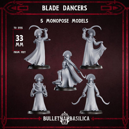 Crimson Hussars - Blade Dancers - 3D printed Grimdark Miniature