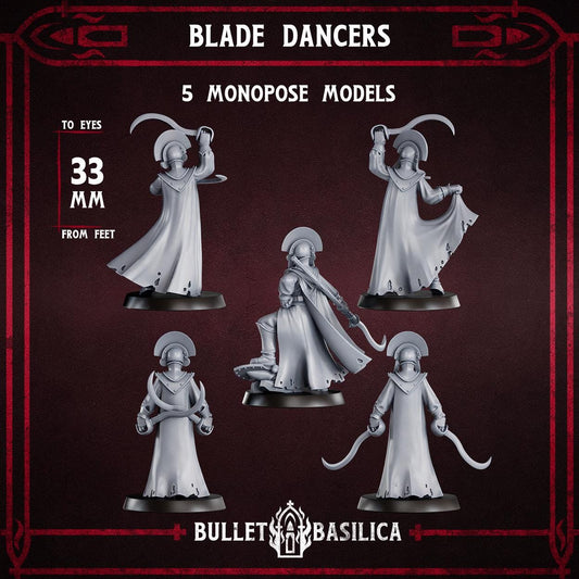 Crimson Hussars - Blade Dancers - 3D printed Grimdark Miniature