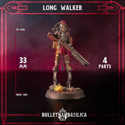 Crimson Hussars - Long Walker - 3D printed Grimdark miniature