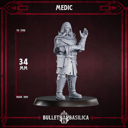 Crimson Hussars - Medic - Grimdark Miniatures - 32mm Wargaming - Tabletop Miniature