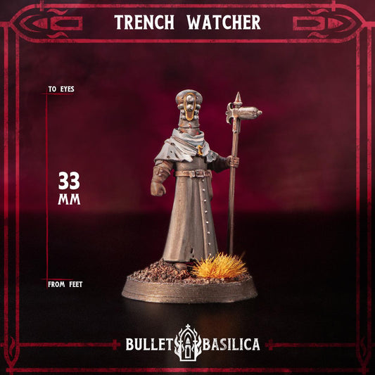 Crimson Hussars - Trench Watcher by Bullet Basilica - 3D Printed Grimdark Miniature